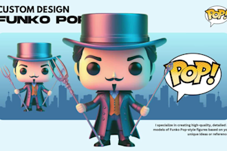 modelling custom 3d funko pop and 3d toys ready for 3d printing
