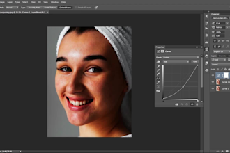 do skin retouching and photoshop editing