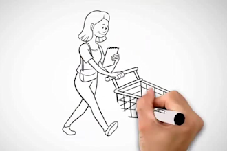 create a custom whiteboard animation explainer doodle video