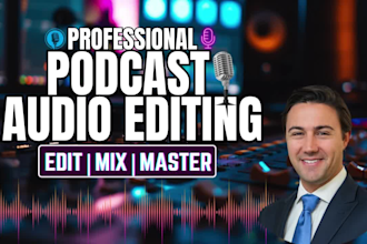 do podcast audio editing, cleanup, mixing and mastering, forensic audio editing