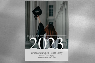 design graduation party invitations or announcement card