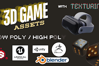 create 3d game assets, environments, maps for unreal , unity