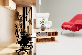 create 3d modelling and realistic rendering for furniture