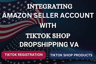 set up amazon seller account with tiktok shop drop shipping setup tiktok VA