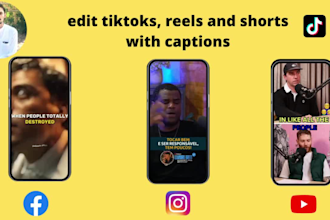 edit tiktoks, reels and shorts with captions