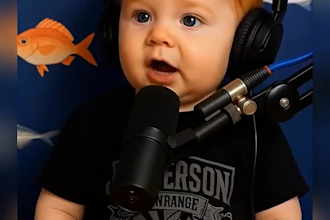do ai baby podcast, ai new baby video, funny baby podcast, viral ai video reel