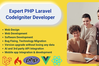 develop scalable applications as a laravel and codeigniter developer