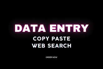 do data entry, web research, lead generation, copy paste