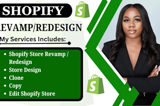design redesign revamp clone custom shopify store  or website
