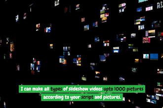 create a professional photo slideshow video with music and transitions
