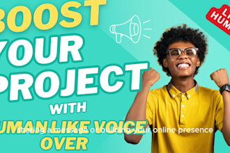 deliver natural human like voiceovers for any project all languages m and f