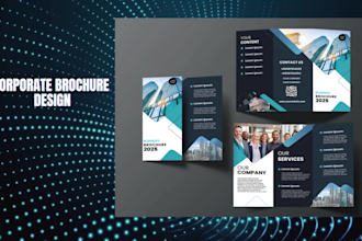 design corporate, tri fold, bi fold brochure, catalog, magazine