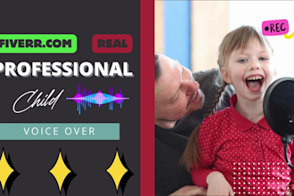 record a cute american baby girl child voiceover for your audiobook narration