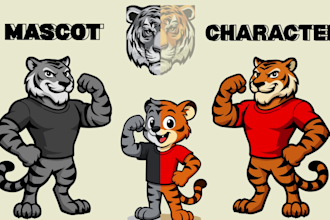 do animal cartoon mascot logo cartoon character animal vintage sticker design