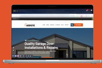 design garage door website garage door landing page door installation website