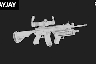 high quality 3d gun model 3d grenade 3d game guns 3d weapon for unity