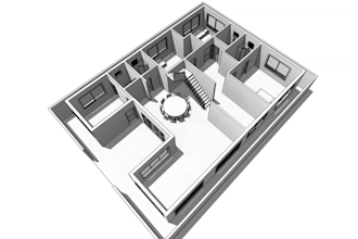 draw, convert 2d floor plan into 3d floorplan, house plan