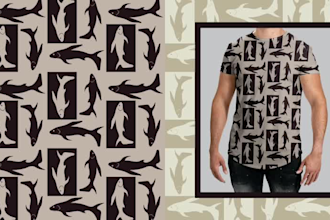 create a seamless custom patterns featuring plants geometric