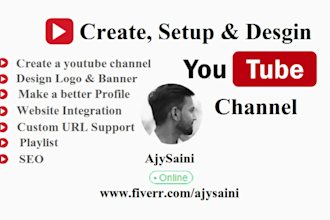 create, setup and design youtube channel