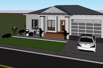 create sketchup 3d models of residential houses