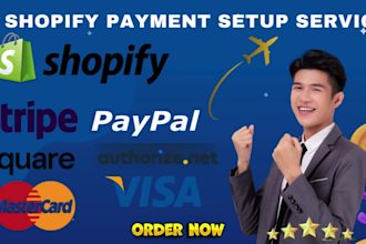 activate shopify payment, balance stripe, paypal integration