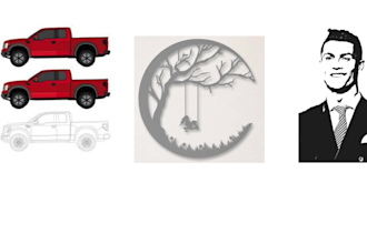 make custom vector, dxf, eps, dwg, pdf, file for laser cutting, engraving