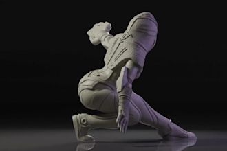 model 3d realistic character metahuman 3d mascot character rigging for printing