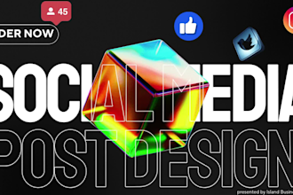 design unique and up to date social media post graphics