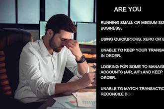 quickbooks, xero accounting data entry bank reconciliation