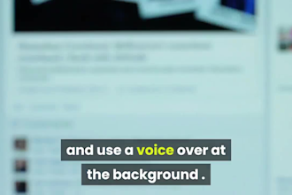 convert article script blog  into a  video with voice over