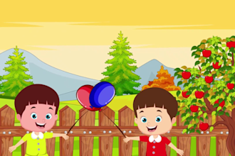 create 2d kids animation, video editing and phonic videos