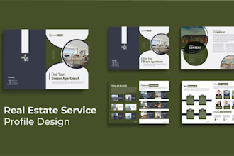 design real estate or interior brochures, company profiles, and catalogs
