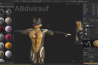 make custom 3d vrchat avatar, vr character, vrc avatar, vtuber model, vrm avatar