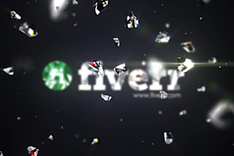 make shattered diamond logo reveal video in full hd in 24 hours
