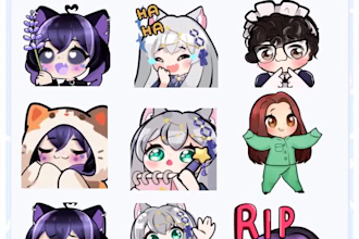 create a custom twitch badge sub badge animated emotes chibi emotes twitch emote