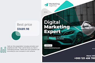 make modern and  powerpoint presentation slide design