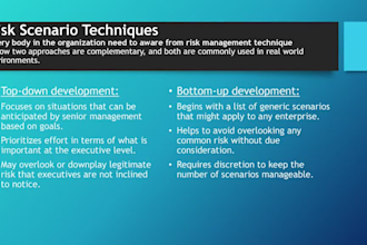 do risk management exercise for your company