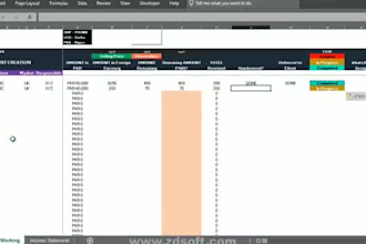 make the excel spreadsheet as per your needs