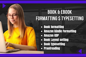 format KDP book, ebook paperback typesetting, layout design, KDP typeset