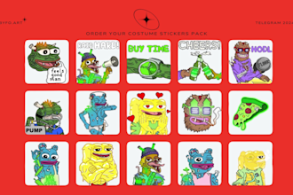 create telegram stickers package for your crypto project