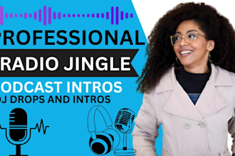 write, sing and record produce a quality jingles radio imaging, podcast intro