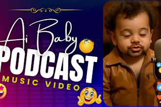 create ultra 4k ai baby podcasts, ai baby videos, ai baby music ai baby images