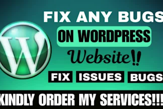fix wordpress issues wordpress bug fix wordpress website fix wordpress error