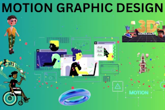 create custom made, short 3d motion graphic animation or gif