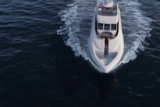 create a luxury yacht video with your brand logo and your country flag