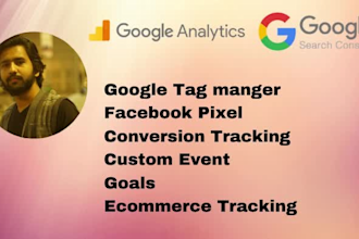 setup google analytics, conversion tracking, event tracking