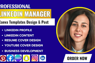 design a professional linkedin banner resume  highlight cover and post template