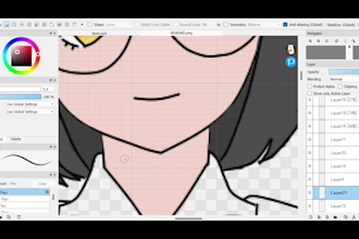 create clean and simple anime character illustrations
