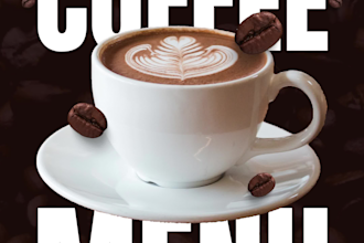 professional café and fast food ad design
