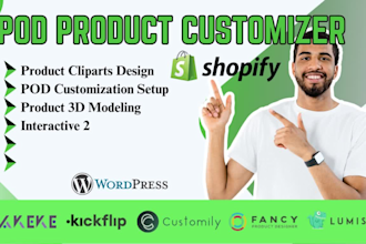 2d 3d product customization in zakeke kickflip customily for shopify woocommerce